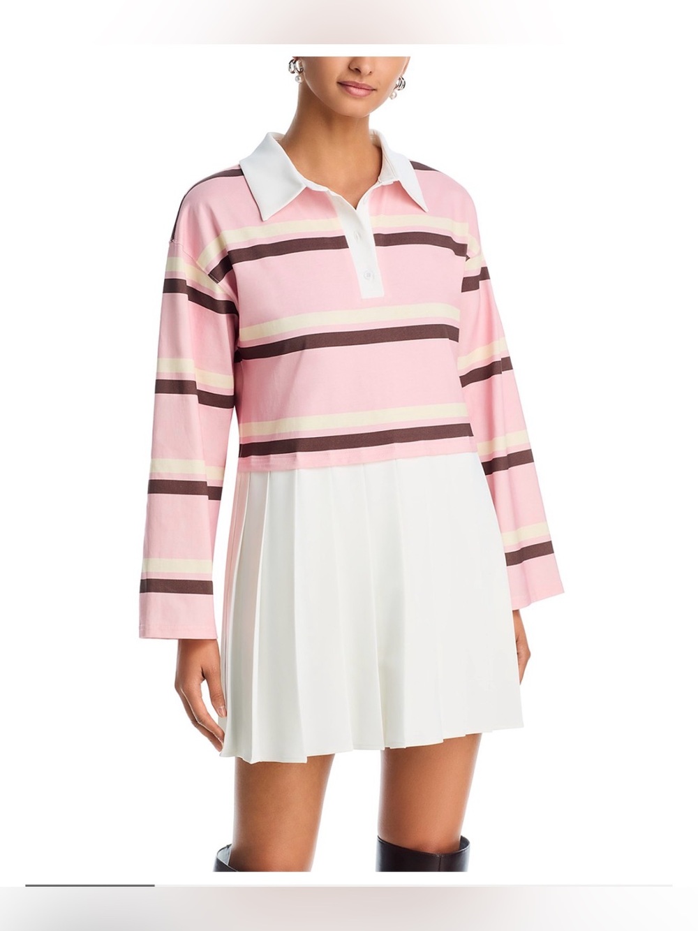 Aqua Striped Mini Dress - Sz XL - Picture 1 of 7